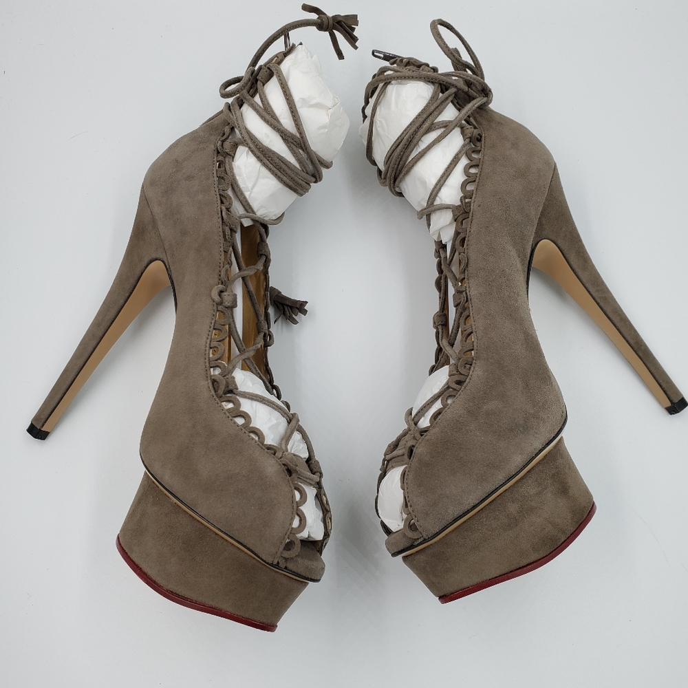Charlotte Olympia Gladys Suede Platform He…